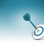 A small target with a dart in it depicting smarter goals